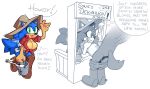  anthro big_breasts breasts clothed clothing crossgender dialogue duo english_text eulipotyphlan female hedgehog hi_res huge_breasts male male/female mammal milk missphase sex simple_background solo_focus sonic_(series) sonic_the_hedgehog text titfuck white_background 