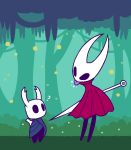  2019 2d_animation ? animated arthropod cloak clothing digital_media_(artwork) grass hollow_knight hornet_(hollow_knight) insect protagonist_(hollow_knight) tongue tongue_out vessel_(species) vonvector weapon 