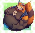  2019 anthro belly bulge clothing hi_res humanoid_hands male mammal moobs navel nipples overweight overweight_male skaifox solo underwear 