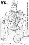  2001 anthro balls bodily_fluids canid canine canis cashew_lou chest_tuft circumcised erection genital_fluids greyscale humanoid_penis hybrid_penis knot looking_at_viewer male mammal maple_leaf monochrome mostly_nude muscular muscular_male nipples nudog penis plantigrade precum pubes scarf sitting sketch tuft winter_hat wolf 