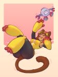  2026 3:4 3_toes 4_fingers :3 abstract_background absurd_res acting_like_a_cat angry anthro arm_armor arm_flailing armor artist_name bangs bed ben_day_dots black_clothing black_leggings black_legwear black_nose boots breasts brown_body brown_eyebrows brown_hair brown_tail burgundy_eyes butt chernilla clenched_teeth clothing club_arms cross-popping_vein domestic_cat duo eyebrows eyes_closed eyewear eyewear_on_head feet felid feline felis female fingers footwear full-length_portrait furniture gameoverse gauntlets glitch_productions gloves goggles goggles_on_head greaves hair handwear happy heart_symbol hi_res kaboodle_(gameoverse) kit_bodega leg_armor leggings legs_up legwear looking_at_another lying lying_on_bed machine male mammal medium_breasts midair narrowed_eyes on_back on_bed open_:3 open_mouth open_smile pincers pink_background playful playing playing_with_toys portrait raised_arm raised_hand red_clothing red_feet red_fingers red_footwear red_gloves red_handwear robot shaded shoes short_hair simple_background sleeveless_clothing smile soft_shading sphere_creature tail tail_motion tailwag teeth text thick_thighs toes topwear triangle_nose waddling_head whiskers wide_hips yellow_boots yellow_clothing yellow_footwear yellow_gauntlets yellow_greaves yellow_sclera yellow_topwear 