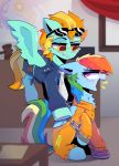  2019 absurd_res angry blush bound chain chest_tuft clothed clothed_feral clothing courtroom dinohorse duo emblem equid equine eyewear feathered_wings feathers feral flying friendship_is_magic fur hair hammer handcuffs hi_res hooves horn inside jumpsuit lightning_dust_(mlp) mammal moon multicolored_hair my_little_pony necktie orange_hair police police_uniform princess_celestia_(mlp) princess_luna_(mlp) prison_jumpsuit prison_uniform prisoner pterippus purple_eyes rainbow_dash_(mlp) rainbow_hair shackles sitting smile sun sunglasses tools tuft uniform winged_unicorn wings yelling yellow_eyes yin_yang 