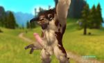  3d_(artwork) animal_genitalia balls blizzard_entertainment bovid bovine digital_media_(artwork) erection male mammal mmoboys_(artist) penis solo tauren video_games warcraft 