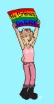  2026 absurd_res anthro arms_above_head black_boots black_clothing black_footwear bone boots brown_body brown_fur canid canine canis chest_tuft clothing digital_media_(artwork) domestic_dog epic_games fetch_(fortnite) footwear fortnite fur hi_res lgbt_pride looking_at_viewer male mammal one_eye_closed pink_clothing pomeranian pride_color_flag pride_colors shoes simple_background solo spitz standing styxyesrenegade tail tan_body text tongue tongue_out tuft wink 
