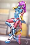  anthro aquatic felid female fish genitals hi_res hybrid joints machine mammal nariikhan pantherine robot robot_anthro robotic robotization shark solo tiger translucent translucent_body translucent_tail visor vulva 