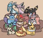  ambiguous_gender black_body black_ears black_tail blue_body blue_ears blue_tail brown_body brown_ears brown_fur brown_tail eevee eeveelution espeon feral flareon forked_tail fur generation_1_pokemon generation_2_pokemon generation_4_pokemon generation_6_pokemon glaceon group hi_res jolteon large_group leafeon nintendo pokemon pokemon_(species) sonwooang sylveon tail tongue umbreon unusual_anatomy unusual_tail vaporeon white_body white_fur yellow_body yellow_ears yellow_fur 