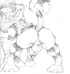  &lt;3 2018 ambiguous_gender anthro anus ass_up backsack balls black_and_white butt domestic_cat duo face_grab felid feline felis fur half-erect hi_res hopelesshighschool incineroar male male/ambiguous male_focus mammal monochrome muscular muscular_legs muscular_male navel nintendo pawpads penis pok&eacute;mon pok&eacute;mon_(species) raised_tail rear_view simple_background size_difference sketch slightly_chubby slowpoke smile spiked_penis spikes spread_legs spreading striped_body striped_fur stripes submissive submissive_male teeth traditional_media_(artwork) video_games white_background 