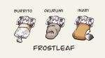  1girl animal_ears arknights character_name chibi closed_eyes e-bushi fox_ears fox_girl fox_tail frostleaf_(arknights) highres long_hair multiple_views simple_background sleeping tail white_background white_hair wrapped_in_blanket 