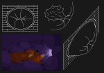  anthro bed canid canine fox furniture internal internal_anal male mammal multi_tail sleeping sleeping_in_anus solo tail ved_s ved_s_(fox) vore 