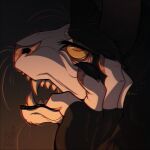  annoyed anthro black_body black_fur brooding claws close-up demon digital_media_(artwork) exhausted eye_bags facepalm facial_markings fangs felid feline felis female fluffy fur grumpy hair hair_over_eye half-length_portrait hand_on_face head_markings hi_res invalid_tag jaggal long_hair looking_at_viewer mammal markings messy_hair multicolored_body multicolored_fur night portrait pupils rykky_hnikky shadow sharp_teeth slit_pupils solo teeth tired two_tone_body two_tone_fur unimpressed yellow_eyes 
