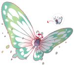  2019 alpha_channel ambiguous_gender antennae_(anatomy) arthropod butterfree flying gigantamax_butterfree gigantamax_pok&eacute;mon green_wings insect insect_wings lepidopteran nintendo official_art pok&eacute;mon pok&eacute;mon_(species) purple_body red_eyes reference_image shaded simple_background solo transparent_background unknown_artist video_games white_wings wings 
