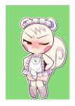  2019 :&lt; accessory angry animal_crossing anthro bare_shoulders biped blush bodily_fluids bottomwear bulge clothed clothing crossdressing digital_media_(artwork) dress erection fishnet fishnet_legwear fluffy fluffy_tail full-length_portrait fully_clothed fur garter garter_straps genital_fluids girly hair half_closed hands_on_hips hi_res kemono legwear looking_aside maid_uniform male mammal marshal_(animal_crossing) nintendo one_eye_closed panties penis penis_outline pinup portrait pose precum precum_through_clothing presenting presenting_penis qwert rodent sciurid shy simple_background skirt solo solo_focus standing stockings tenting thigh_highs topwear underwear uniform video_games wet wet_clothing white_body white_fur 