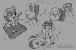 abdominal_bulge absurd_res ambiguous_gender anal anal_vore anthro backsack balls blep bottomwear bottomwear_down bradley_(mollietown) breath butt clothed clothing digestion digestion_noises directional_arrow english_description english_text eyes_closed eyewear genitals glasses glistening glistening_butt group hand_on_own_belly hand_on_own_neck heart_symbol hi_res hiccuping hoodie humanoid_hands larger_pred looking_pleasured male mammal markings micro mollietown multiple_prey neck_bulge onomatopoeia open_mouth oral_vore panting pants pants_down partially_clothed partially_inside pink_tongue procyonid raccoon raised_clothing raised_hoodie raised_topwear rectangular_glasses ring_(marking) ringed_tail sequence size_difference slosh sloshing_belly solo_focus sound_effects speech_bubble striped_markings striped_tail stripes tail tail_markings talking_to_self text tongue tongue_out topwear trio vore vore_sequence
