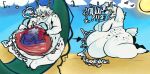 amphibian anthro antlers aquatic axolotl beach bikini bikini_top blue_clothing blue_hoodie blue_topwear burping clothing digestion digestion_sequence duo ear_piercing ear_ring eyewear female female_pred fur glasses hammock hi_res hoodie horn licking licking_lips male male/female male_prey mole_salamander navel obese organs overweight pepper_(peppershakerr) piercing ring_piercing sacred_zoroark salamander sand sequence sequential_arrow size_difference stomach swimwear tongue tongue_out topwear two-piece_swimsuit vore weight_gain white_body white_fur