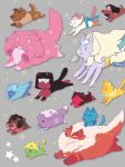  :3 afro amethyst_(steven_universe) animal animalization blue_ribbon cat closed_eyes closed_mouth clothed_animal connie_maheswaran dog fenman forehead_jewel garnet_(steven_universe) glasses greg_universe grey_background jasper_(steven_universe) jewelry jitome lapis_lazuli_(steven_universe) necklace no_humans opal_(steven_universe) open_mouth pearl_(steven_universe) pendant peridot_(steven_universe) ribbon riding rose_quartz_universe ruby_(steven_universe) running sapphire_(steven_universe) sash shirt smug star steven_quartz_universe steven_universe sunglasses t-shirt yellow_pearl_(steven_universe) 