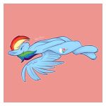 1:1 blue_body blush blush_lines border crossed_feet cutie_mark digital_media_(artwork) equid equine eyes_closed feathered_wings feathers female feral friendship_is_magic fur hair hasbro hi_res hooves horse lying mammal masturbation mouth_closed multicolored_hair my_little_pony mythological_creature mythological_equine mythology on_back pegasus pony rainbow_dash_(mlp) rainbow_hair simple_background solo starpeeen white_border wings