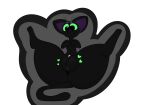 absurd_res alpog21_(artist) big_vulva black_body black_legs black_paws black_tail domestic_cat felid feline felis female feral genitals glistening glistening_genitalia glistening_vulva green_eyes green_hearts hi_res lips little_kitty_big_city mammal plump_labia presenting presenting_vulva purple_nose small_nose small_paws solo tail thick_lips vulva whiskers