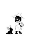  &lt;3 black_and_white bovid caprine clothing deltarune duo eyewear glasses goat hat headgear headwear jazzycat lagomorph leporid long_ears mammal monochrome rabbit ralsei scarf video_games 