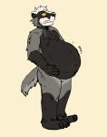  2019 anthro badger hi_res male_pregnancy mammal mustelid musteline nude plantigrade pregnant solo standing thebadgerman 