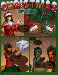 2022 5_fingers amber_(eliana-asato) anthro arm_warmers armwear bangs big_breasts black_dildo black_hair black_nails black_sclera body_hair bottomwear box breasts broken_horn brown_hair christmas christmas_clothing christmas_decorations christmas_gift christmas_headwear christmas_lights christmas_sweater christmas_topwear christmas_tree clothed clothed_breasts clothing coal colored_nails comic confusion container corset costume crocodile crocodilian detailed_background dialogue digital_media_(artwork) dildo dress duo eliana-asato english_text eyeshadow female femboy fingers floor fur georgiy_(eliana-asato) gesture gift giraffe giraffid green_body green_bottomwear green_clothing green_pants green_scales grey_horn group gynomorph_(lore) hair hand_gesture hand_on_mouth happy hat headgear headwear hi_res holding_dildo holding_object holding_sex_toy holidays horn humanoid_pointy_ears humor inside lingerie lips lizard long_bangs long_hair long_nails looking_at_another looking_at_object looking_at_viewer makeup male mammal markings multicolored_body multicolored_fur multicolored_scales nails object_in_hand olivia_(eliana-asato) one_page_comic open_mouth open_smile orange_body orange_scales pants pattern_armwear pattern_clothing plant pointing pointy_ears purple_eyeshadow purple_lips red_armwear red_clothing red_dress red_hat red_headwear red_nails red_sweater red_topwear reptile sad santa_costume santa_hat scales scalie sex_toy short_hair skinny smile snow speech_bubble spots spotted_body spotted_markings star_symbol string_lights striped_armwear striped_clothing stripes sweater tail text thinking thoughtful_expression topwear tree trio wood wood_floor yellow_eyes