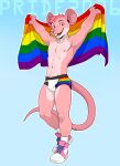2026 absurd_res anthro arms_outstretched artist_name athletic athletic_anthro athletic_male belly big_ears biped biscuits_(artist) black_eyebrows black_text blue_background blue_shoelaces blue_text briefs buckteeth bulge claws clothing colored countershade_body countershade_face countershade_fur countershade_legs countershade_neck countershade_snout countershade_thighs countershade_torso countershading digital_drawing_(artwork) digital_media_(artwork) eyebrows finger_claws flag flag_(object) footwear fur fur_tuft furgonomic_underwear furgonomics furless_tail hair hairless_tail happy hi_res holding_flag holding_object holding_pride_flag humanoid_hands lgbt lgbt_pride lgbt_pride_month logo long_tail looking_at_viewer male mammal messy_hair multicolored_briefs multicolored_clothing multicolored_footwear multicolored_shoes multicolored_sneakers multicolored_underwear murid murine navel nipples open_mouth open_smile pink_arms pink_belly pink_body pink_chest pink_claws pink_clothing pink_countershading pink_ears pink_face pink_finger_claws pink_footwear pink_fur pink_hair pink_hands pink_head pink_legs pink_neck pink_nipples pink_nose pink_pubes pink_shoes pink_sneakers pink_snout pink_tail pink_torso pink_tuft pinup portrait pose pride_color_briefs pride_color_clothing pride_color_flag pride_color_underwear pride_colors pubes pubic_fuzz rainbow_briefs rainbow_clothing rainbow_flag rainbow_pride_colors rainbow_pride_flag rainbow_symbol rainbow_underwear raised_arms rat rat_ears rat_tail red_eyes rodent rodent_ears rodent_tail rodent_teeth round_ears ruby_mocha shoelaces shoes short_hair simple_background smile smiling_at_viewer sneakers snout solo stepping stepping_forward tail teeth text tongue tousled transgender_pride_colors tuft underwear white_briefs white_clothing white_footwear white_shoes white_sneakers white_underwear