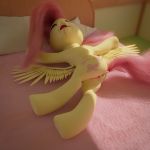  1:1 2019 3d_(artwork) after_sex anus aroused bodily_fluids butt cutie_mark digital_media_(artwork) drooling equid equine feathered_wings feathers female fluttershy_(mlp) friendship_is_magic gaping gaping_anus gaping_pussy genital_fluids hair hi_res mammal my_little_pony nude ooredelen open_mouth pterippus pussy saliva solo wings 