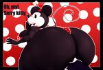 3d_(artwork) absurd_res anthro big_breasts big_butt bikini bottom_heavy breasts butt cindablimp clothing crow_(thedeathcrow) dialogue digital_media_(artwork) disney domestic_cat dotted_background duo english_text facesitting felid feline felis female flower hat headgear headwear hi_res huge_butt hyper hyper_butt larger_female looking_back male mammal minnie_mouse mouse murid murine pattern_background pie_cut_eyes plant polka_dot_bikini polka_dots rodent simple_background sitting sitting_on_another size_difference smaller_male swimwear text two-piece_swimsuit