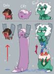  &gt;_&lt; afro amethyst_(steven_universe) animal animalization cat closed_eyes clothed_animal cropped_arms directional_arrow dog dotted_line english_text facing_viewer fenman gem greg_universe grey_background grin hair_over_one_eye holding holding_animal jasper_(steven_universe) jitome lapis_lazuli_(steven_universe) malachite_(steven_universe) multicolored multicolored_eyes one_eye_covered open_mouth smile smug steven_universe surprised sweatdrop tongue tongue_out yellow_sclera 