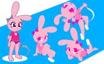  absurd_res bikini bikini_bottom clothed clothing female fur hi_res lagomorph leporid mammal pink_body pink_fur rabbit starbirbz swimwear 