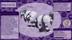 16:9 alternative_fashion ambiguous_gender big_butt biped bipedal_feral black_body black_fur blossonflower butt claws clothing english_description english_text espathra fan_character feral front_view fur generation_9_pokemon glistening glistening_butt goth hair hoodie huge_butt model_sheet multicolored_hair multiple_angles nintendo pokemon pokemon_(species) rear_view solo tail_between_buttocks text toe_claws topwear two_tone_hair white_body widescreen