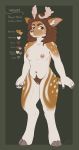  2019 anthro breasts cervid clitoris english_text female hairy hi_res horn looking_at_viewer mammal nude pussy slimefur solo standing text 