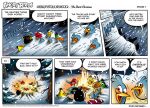 2011 angry_birds artist_collaboration artist_name avian bomb_(angry_birds) campfire cesar_ferioli chuck_(angry_birds) comic cooking_pot dialogue english_text female fire fireplace forest group hal_(angry_birds) interjection log male mitt narration official_art plant red_(angry_birds) rovio_entertainment sega snow snowstorm sound_effects speech_bubble text text_box the_blues_(angry_birds) tree waddling_head winter wood