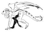  anthro dragon drawain female feral scalie sketch 