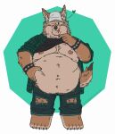 absurd_res anthro belly belly_grab belly_overhang big_belly bottomwear bracelet canid canine canis chubby_cheeks claws clothed clothing clothing_lift coyote denim denim_bottomwear denim_clothing double_chin ear_piercing ear_ring flannel gold_piercing green_eyes green_heart hat headgear headwear heart_symbol hi_res jeans jewelry male mammal matt_(mattinqq) mattinqq moobs navel nipples one_eye_closed overweight overweight_male pants piercing presenting_belly ring_piercing shirt shirt_lift simple_background solo spiked_bracelet spikes tail tongue tongue_out topwear torn_bottomwear torn_clothing torn_jeans torn_pants wink