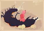 absurd_res ambiguous_fluids antennae_(anatomy) arthropod blush blush_lines bodily_fluids carapace centipede centipede_(rain_world) egg eyeless feral fluffy genital_fluids heart_symbol hi_res inviting_viewer long_body lying multi_leg multi_limb myriapod namaport on_back ovipositor ovipositor_penis question_mark rain_world requesting sex_request simple_background solo spread_legs spreading videocult