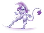  2017 3_toes 4:3 4_fingers anthro bose_(character) breasts collar felid female fingers hair lion mammal nipples nude open_mouth pantherine pussy simple_background solo standing surprise tgwonder toes white_background 