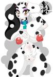  101_dalmatian_street 101_dalmatians anthro black_body black_fur breasts canid canine canis collar delilah_(101_dalmatians) disney domestic_dog female fur hi_res mammal multicolored_body multicolored_fur nipples nude pussy solo srklmsama two_tone_body two_tone_fur white_body white_fur 