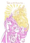  2019 book equid female friendship_is_magic group hi_res horn hug jowybean luster_dawn_(mlp) mammal my_little_pony princess_celestia_(mlp) simple_background smile standing twilight_sparkle_(mlp) winged_unicorn wings 