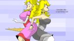  animal_humanoid animated blonde_hair bowsette_meme breasts cleavage clothed clothing crown dhim dress female genital_torture hair horn human humanoid jewelry lizard_humanoid low_res mammal mario_bros necklace nintendo princess princess_peach pussy_torture reptile reptile_humanoid royalty scalie scalie_humanoid spikes super_crown video_games 