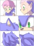  2017 angelofhapiness blue_body blue_fur clothing comic eulipotyphlan footwear ftm_transformation fur gender_transformation hedgehog human human_to_anthro male mammal nude solo sonic_(series) sonic_the_hedgehog species_transformation transformation 