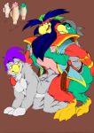  avian bird captain_rockhopper club_penguin group group_sex hi_res hopelesshighschool humanoid_penis male male/male male_penetrating penetration penguin penis penis_size_difference sandwich_position sex simple_background threesome 