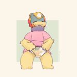 4_fingers abuniverse alphagatorz ambiguous_gender anthro blue_body blue_ears blue_fur bodily_fluids clothed clothing clothing_lift diaper dress dress_lift eyes_closed featureless_feet feet fingers front_view full-length_portrait fur generation_2_pokemon genital_fluids glistening_diaper hi_res latte_(diapersbecause) markings multicolored_body multicolored_fur nintendo orange_body orange_fur pokemon pokemon_(species) portrait purple_scarf quilava red_body red_fur scarf simple_background solo standing star_(marking) tongue tongue_out twitter_handle typhy unclean_diaper urine used_diaper using_diaper wavy_mouth wavy_smile wearing_diaper wet_diaper wetting wetting_diaper yellow_body yellow_fur yellow_inner_ear