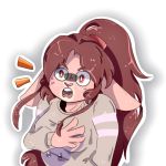  &lt;3 1:1 alpha_channel angry blush brown_hair chinchilla chinchillid cinnamon_(sinamuna) clothing ears_down fluffy freckles freda_b fur hair hand_on_chest heart_nose heterochromia long_hair mammal minccino nintendo open_mouth pink_body pink_eyes pink_fur pivoted_ears pok&eacute;mon pok&eacute;mon_(species) ponytail rodent shaded_face shocked simple_background surprise sweater teeth topwear transparent_background video_games yellow_eyes 
