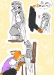 absurd_res accessory anthro bottomwear canid canine clothed clothing clothing_lift disney dress duo european_rabbit female fox fur garter grey_body grey_fur hi_res husband_and_wife judy_hopps lagomorph leporid male male/female mammal married_couple nick_wilde orange_body orange_fur oryctolagus purple_eyes rabbit red_fox skirt skirt_lift suit sunnypompom06 true_fox undressing wedding_dress wedding_garter zootopia