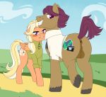  /d/non 2019 anus backsack balls blush bottomless clothed clothing duo equid equine female feral horse looking_at_viewer looking_back male mammal mane_allgood_(mlp) my_little_pony pony snap_shutter_(mlp) 