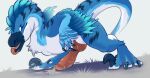 3_toes animal_genitalia animal_penis bedroom_eyes belly big_claws big_penis black_body black_claws black_stripes blue_body blue_claws blue_eyes blue_feathers blue_fur blue_markings blue_scales blue_sclera blue_skin blue_stripes blue_tail blue_wings bodily_fluids canine_genitalia canine_penis chest_tuft claws cloaca cloacal_penis countershade_torso countershading cum cum_drip cum_on_ground cum_on_penis dewclaw digitigrade dinosaur dripping dromaeosaurid ejaculation erection feathered_arms feathered_wings feathers feet feral finger_claws fingers forked_tongue fur genital_fluids genital_slit genitals glans glistening glistening_genitalia glistening_penis grass grey_claws half-closed_eyes head_crest head_feathers hi_res huge_penis hybrid_genitalia hybrid_penis knot knotted_penis leaking leaking_cum leaking_precum licking lips looking_at_viewer looking_back male male_feral markings multicolored_body multicolored_feathers narrowed_eyes nixlacerta open_mouth outside owishka paws penis pink_genitals pink_penis pink_tongue plant precum precum_drip precum_on_ground precum_string prehistoric prehistoric_species presenting presenting_penis pubic_boot raised_tail red_genitals red_penis red_tongue reptile ridged_penis saliva saurischian scales scalie seductive sharp_teeth sickle_claw simple_background smile snout solo standing striped_body stripes tail tail_feathers tail_markings tailbutt talons tapering_penis teeth text theropod thick_tail toe_claws toes tongue tongue_out tuft two_tone_body utahraptor vein veiny_penis white_background white_belly white_body white_countershading white_feathers white_fur white_genitals winged_arms wings