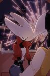 amusement_ride antennae_(anatomy) anthro arthropod blush bottomwear city city_background cityscape clothing cranestring828 detailed_background digital_drawing_(artwork) digital_media_(artwork) duo eyes_closed female female/female ferris_wheel fireworks heart_symbol hi_res hollow_knight_(franchise) hornet_(hollow_knight) jacket kissing motion_lines pants railing shakra_(hollow_knight:_silksong) shirt signature source_request tank_top team_cherry topwear