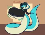 big_breasts bottomless breast_expansion breasts clothed clothing expansion female forked_tongue hi_res hoodie hoodie_only huge_breasts hyper hyper_breasts nokamiwd reptile scalie snake snake_hood tongue topwear topwear_only under_boob