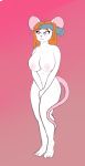  absurd_res anthro areola big_breasts blush breasts disembodied_hand embarrassed female female_focus freckles hi_res mammal mila_(oc) mouse murid murine nipples rodent shakotanbunny simple_background solo_focus 