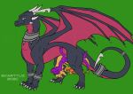 absurd_res accessory activision claw_toes claws collar cuff_(restraint) cynder dragon duo european_mythology female feral finger_claws flat_colors green_eyes hi_res looking_pleasured male metal metal_collar metal_cuffs mythological_creature mythological_scalie mythology orange_body pink_body restraints scalie simple_background size_difference skartyuz spikes spikes_(anatomy) spread_wings spyro spyro_the_dragon western_dragon wings